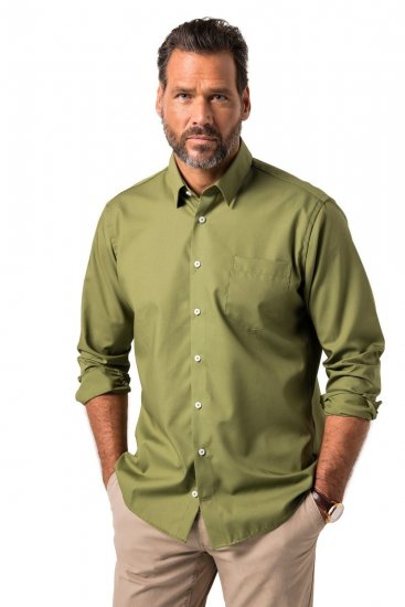 JP1880 Shirt Business Long Sleeve Green - Košulje - Muške Košulje Veliki Brojevi