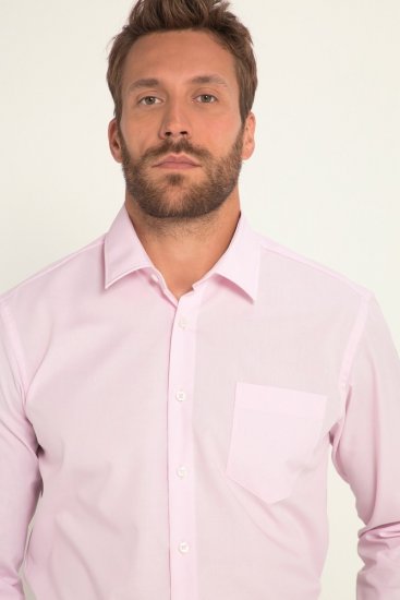 JP1880 Shirt Business Long Sleeve Pink - Košulje - Muške Košulje Veliki Brojevi