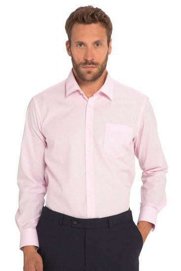 JP1880 Shirt Business Long Sleeve Pink - Košulje - Muške Košulje Veliki Brojevi