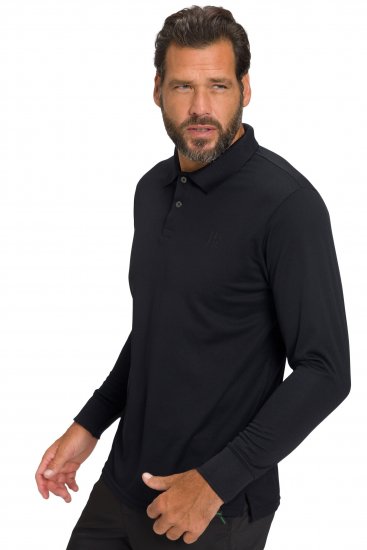 JP1880 Jay-Pi QuickDry Long Sleeve Golf Polo Shirt Black - Sportska & za van odjeća - Muške Sportska Odjeća Veliki Brojevi