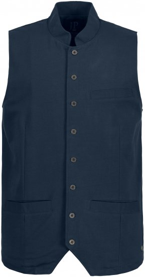 JP1880 Mottled Stretch Knit Stand-up Collar Vest Navy Blue - Jakne - Muške Jakne Veliki Brojevi