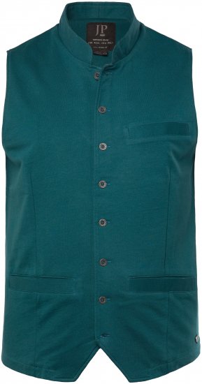 JP1880 Mottled Stretch Knit Stand-up Collar Vest Turquoise Blue - MUŠKA ODJEĆA 2XL-14XL - 