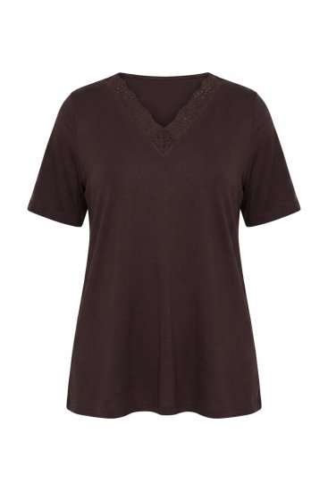 Ulla Popken 806944 Pidžama kratkih rukava Smeđa - Pidžame/Loungewear - 