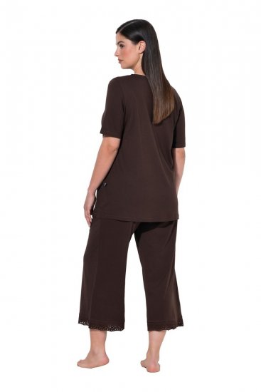 Ulla Popken 806944 Pidžama kratkih rukava Smeđa - Pidžame/Loungewear - 