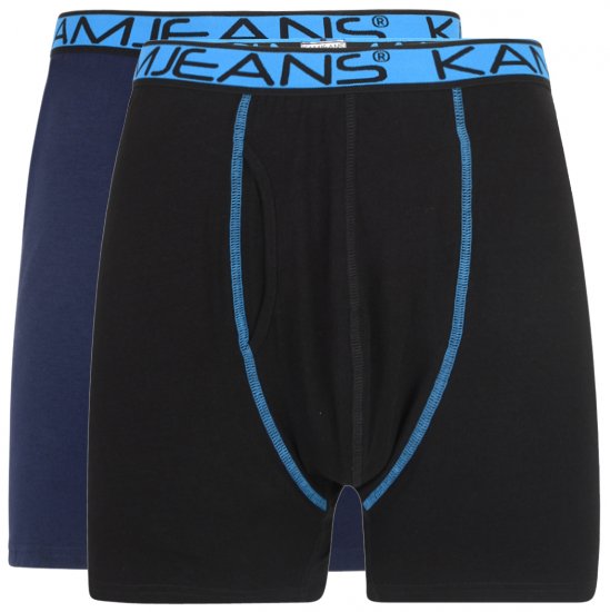 Kam Jeans Boxershorts Black and Navy 2-Pack - Donje rublje & kupaće hlače - muške donje rublje veliki brojevi