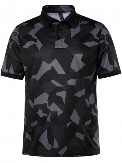 Jay-Pi QuickDry Golf Polo Shirt Camouflage Black - Sportska & za van odjeća - Muške Sportska Odjeća Veliki Brojevi