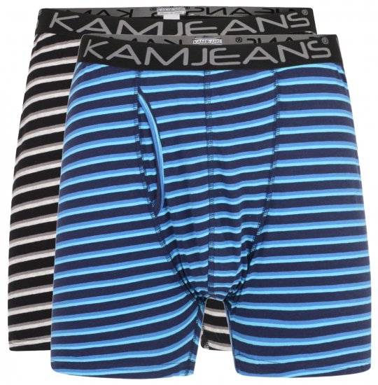 Kam Jeans Striped Boxershorts 2-Pack - Donje rublje & kupaće hlače - muške donje rublje veliki brojevi