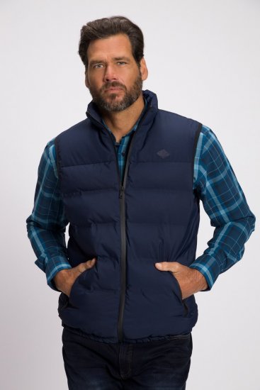 JP1880 Quilted Gilet Stand-up Collar Navy - Jakne - Muške Jakne Veliki Brojevi