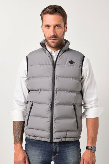 JP1880 Quilted Vest Outdoor Stand-up Collar Grey - Jakne - Muške Jakne Veliki Brojevi
