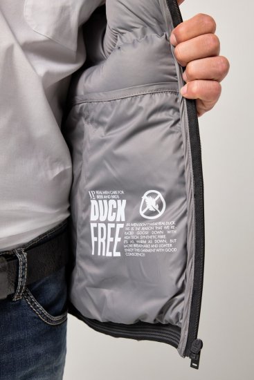 JP1880 Quilted Vest Outdoor Stand-up Collar Grey - Jakne - Muške Jakne Veliki Brojevi