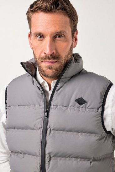 JP1880 Quilted Vest Outdoor Stand-up Collar Grey - Jakne - Muške Jakne Veliki Brojevi