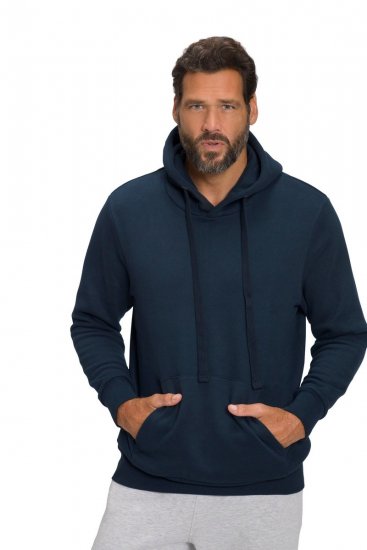JAY-PI Hoodie with Soft Brushed Interior Navy - Puloveri & dukserice - Muške Puloveri & dukserice veliki brojevi