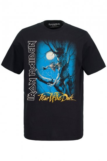 JP1880 Iron Maiden Graphic Comfort Fit Band T-Shirt Black - Majice Kratkih Rukava - Muške Majice Kratkih Rukava Veliki Brojevi 