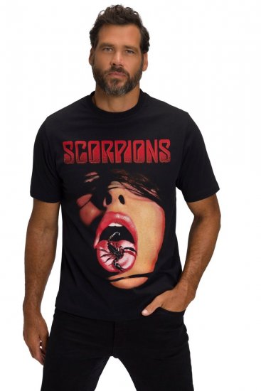 JP1880 Scorpions Graphic Comfort Fit Band T-Shirt Black - Majice Kratkih Rukava - Muške Majice Kratkih Rukava Veliki Brojevi 