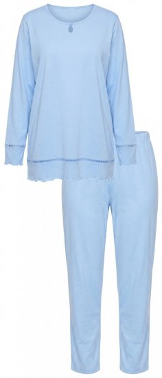 Ulla Popken 810592 Pidžama s čipkom Svijetloplava - Pidžame/Loungewear - 