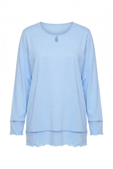 Ulla Popken 810592 Pidžama s čipkom Svijetloplava - Pidžame/Loungewear - 