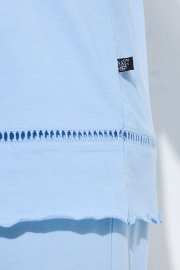 Ulla Popken 810592 Pidžama s čipkom Svijetloplava - Pidžame/Loungewear - 