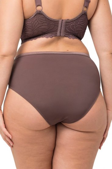 Ulla Popken 811602 Gaćice s čipkom Smeđa - Gaćice - 