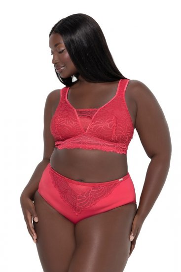 Ulla Popken 811602 Gaćice s čipkom Magenta - Gaćice - 