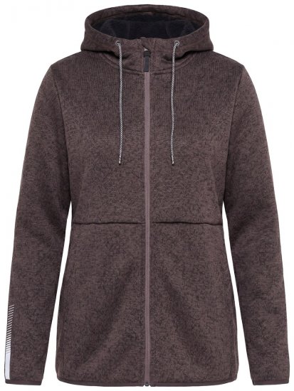 Ulla Popken 812880 Pletena flis jakna s teddy flisom Taupe - Odjeća od flisa - 