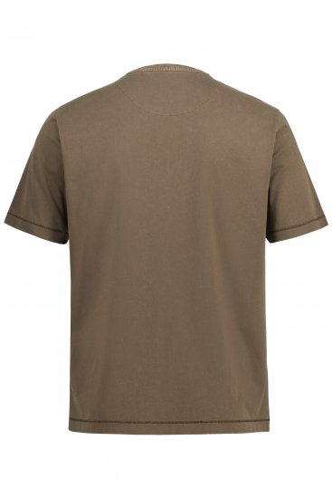 JP1880 Comfortable Fit Vintage Look T-Shirt Light Brown - Majice Kratkih Rukava - Muške Majice Kratkih Rukava Veliki Brojevi 