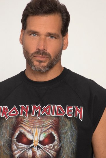 JP1880 Iron Maiden Graphic Comfort Fit Band Tank Top Black - Majice Kratkih Rukava - Muške Majice Kratkih Rukava Veliki Brojevi 