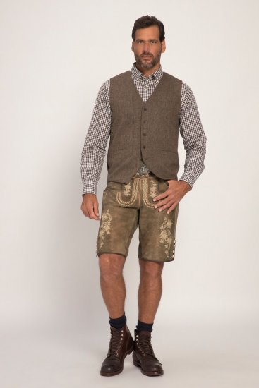 JP1880 Vest Tweed Wool Blend Traditional Light Brown - Odijela - Muška Odijela Veliki Brojevi