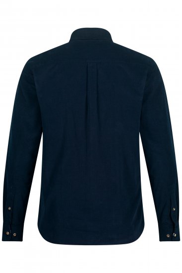 JP1880 Modern Fit Buttoned Collar Cotton Shirt Navy Blue - Košulje - Muške Košulje Veliki Brojevi