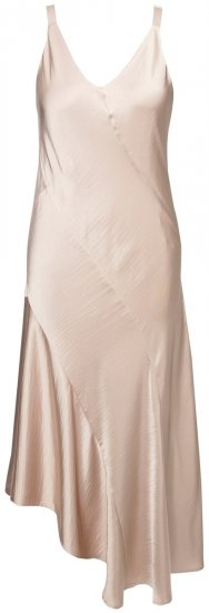Ulla Popken 820341 Satenska haljina bez rukava Taupe - Večernje haljine - Svečane haljine velikih veličina