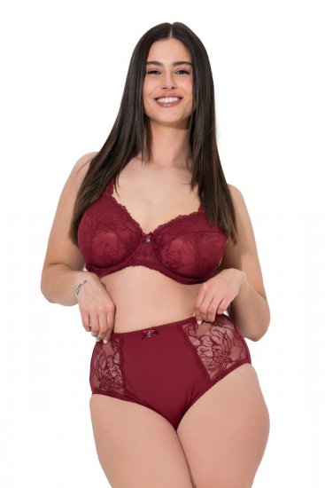 Ulla Popken 822864 Gaćice s čipkom Lila - Gaćice - 
