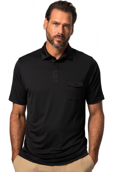 JP1880 Jay-Pi Flexnamic QuickDry Piqué Golf Polo Shirt Black - Sportska & za van odjeća - Muške Sportska Odjeća Veliki Brojevi