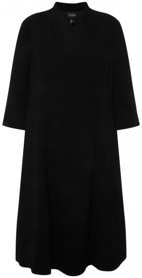 Ulla Popken 823290 Midi haljina s V-izrezom Crna - Midi haljine - Ženske midi haljine plus size