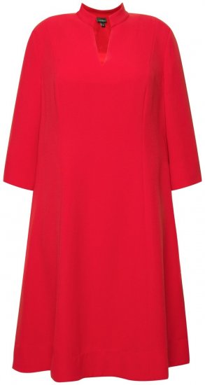Ulla Popken 823290 Haljina A-kroja s džepovima Crvena - Midi haljine - Ženske midi haljine plus size