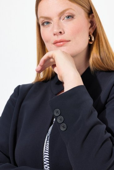 Ulla Popken 823318 Sako s visokim ovratnikom Tamnoplava - Sakoi - Sakoi u velikim veličinama za žene