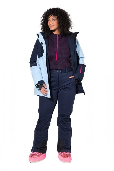 Ulla Popken 824297 Softshell hlače s gamašama za snijeg Tamnoplava - Skijaška odjeća - 