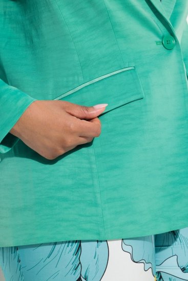 Ulla Popken 826161 Strukturirani sako Zelena - Sakoi - Sakoi u velikim veličinama za žene