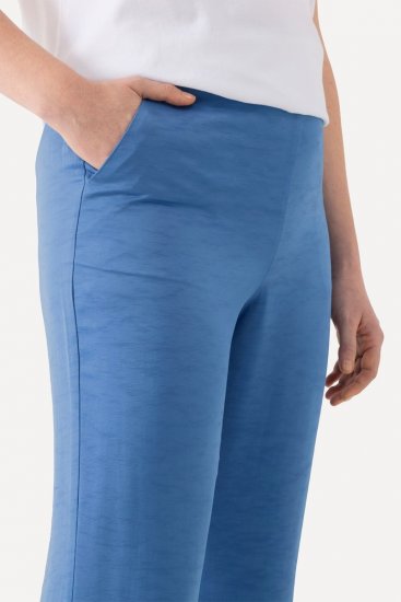 Ulla Popken 826163 Široke hlače za odijelo Denim plava - Hlače od tkanine - Široke platnene hlače za žene