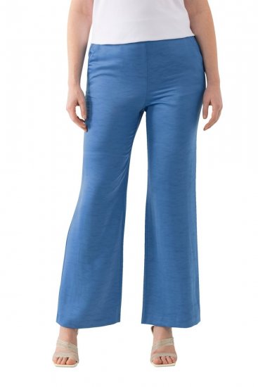 Ulla Popken 826163 Široke hlače za odijelo Denim plava - Hlače od tkanine - Široke platnene hlače za žene