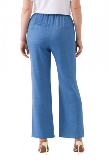 Ulla Popken 826163 Široke hlače za odijelo Denim plava - Hlače od tkanine - Široke platnene hlače za žene
