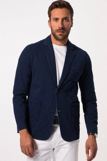 JP1880 826175 Sweat sako u vintage stilu Tamnoplava - Odijela - Muška Odijela Veliki Brojevi