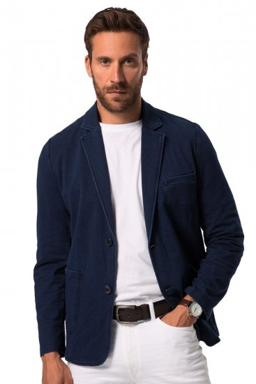 JP1880 826175 Sweat sako u vintage stilu Tamnoplava - Odijela - Muška Odijela Veliki Brojevi