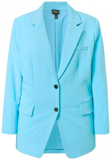 Ulla Popken 826487 Oversize sako s džepovima s preklopom Svijetlotirkizna - Sakoi - Sakoi u velikim veličinama za žene