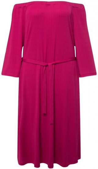 Ulla Popken 827740 Haljina od jerseya s 3/4 rukavima Ružičasta - Midi haljine - Ženske midi haljine plus size