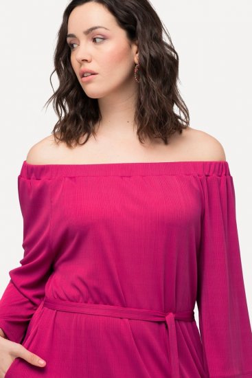 Ulla Popken 827740 Haljina od jerseya s 3/4 rukavima Ružičasta - Midi haljine - Ženske midi haljine plus size