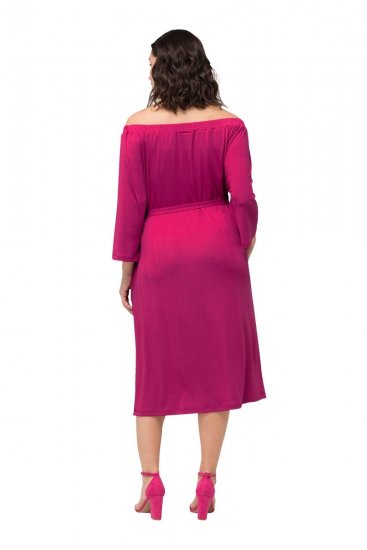 Ulla Popken 827740 Haljina od jerseya s 3/4 rukavima Ružičasta - Midi haljine - Ženske midi haljine plus size