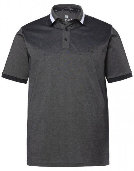 JAY-PI Quickdry Two-Tone Golf Poloshirt Black - Polo majice - Muške Polo Majice Veliki Brojevi