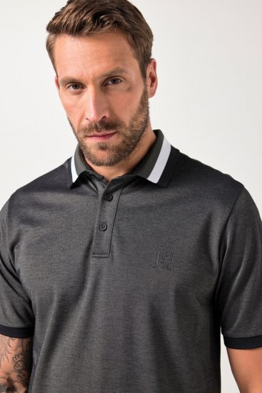 JAY-PI Quickdry Two-Tone Golf Poloshirt Black - Polo majice - Muške Polo Majice Veliki Brojevi
