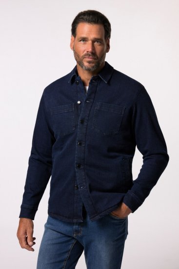 JP1880 829251 Traper jakna s teddy podstavom Tamnoplava - Jakne - Muške Jakne Veliki Brojevi