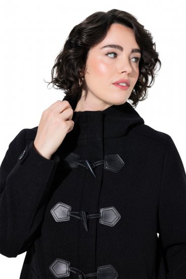 Ulla Popken 829347 Duffle kaput Crna - Kaputi - Ženski kaputi velikih veličina
