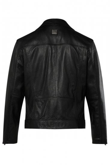 JP1880 830586 Biker jakna od janjeće nape Crna - Jakne - Muške Jakne Veliki Brojevi